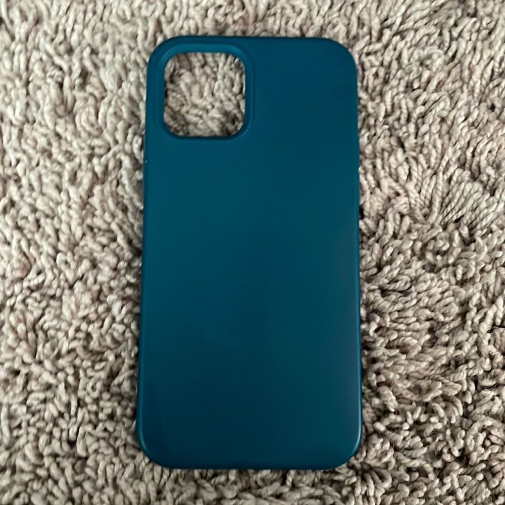 Blue Silicone iPhone 12 Case